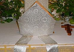 White with Gold Mitre